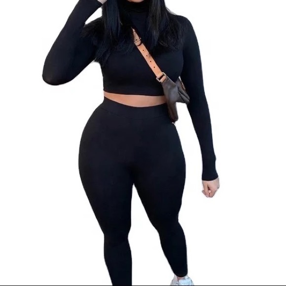 High Stretch Crop Top 2 piece set - Picture 1 of 1